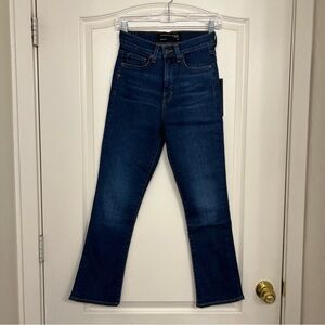 NWT Veronica Beard Carly Kick Flare High Rise Women Jeans Dark Blue Size 26